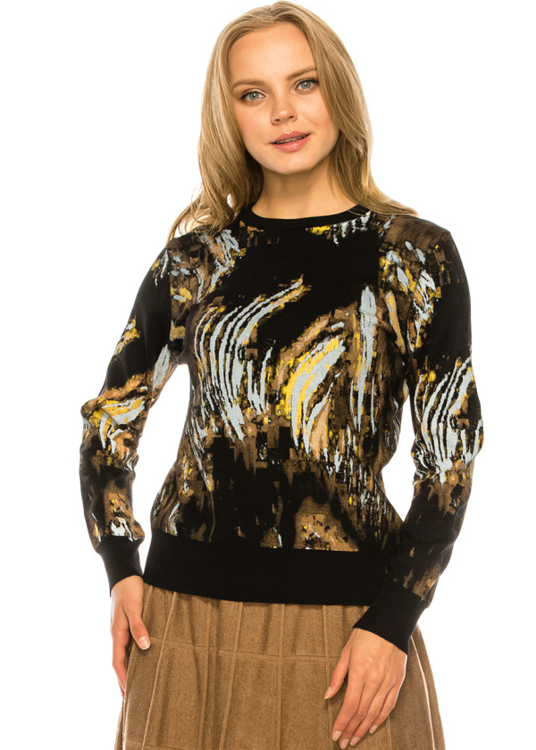 Striking Multi-Colored Sweater