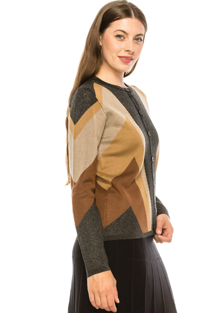 Shimmer Colorblock Cardigan