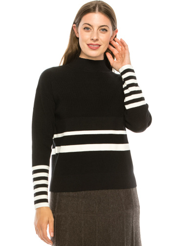Cuff Stripe Sweater