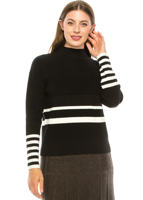 Cuff Stripe Sweater
