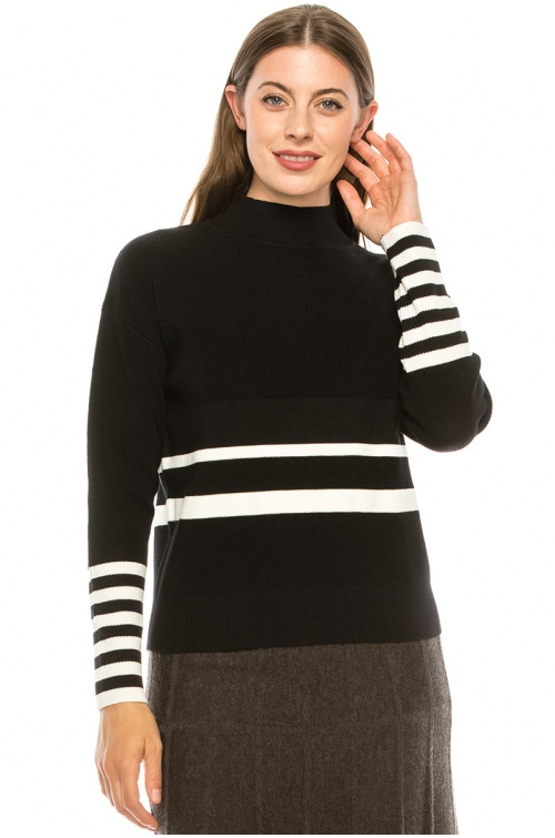 Cuff Stripe Sweater