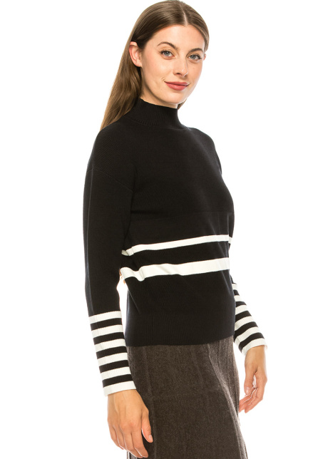 Cuff Stripe Sweater