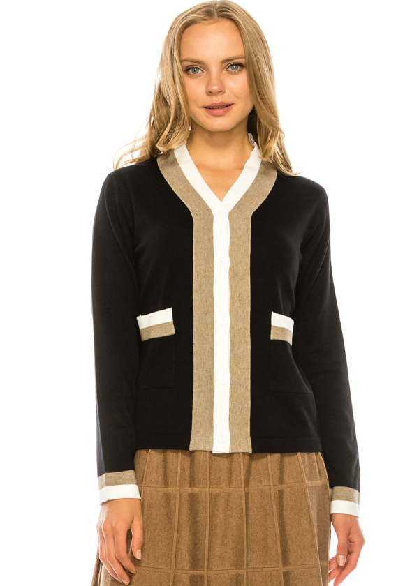 Stripe V Sweater