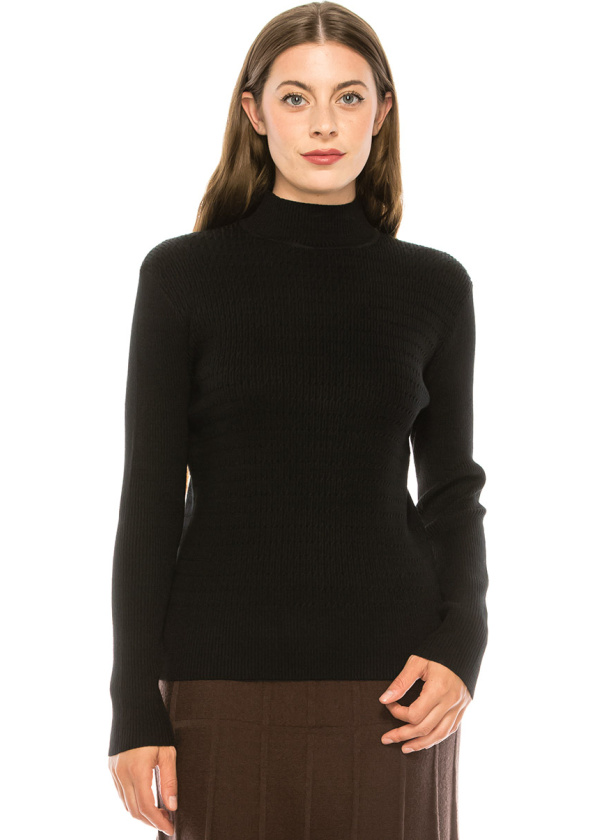 Black Mock Neck