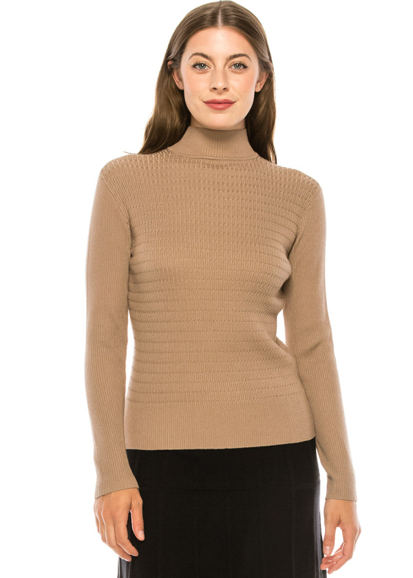 Camel Mock Neck