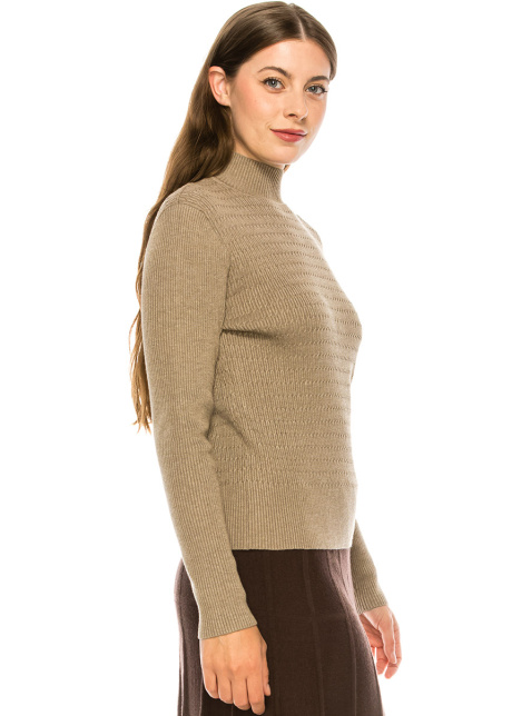 Taupe Mock Neck