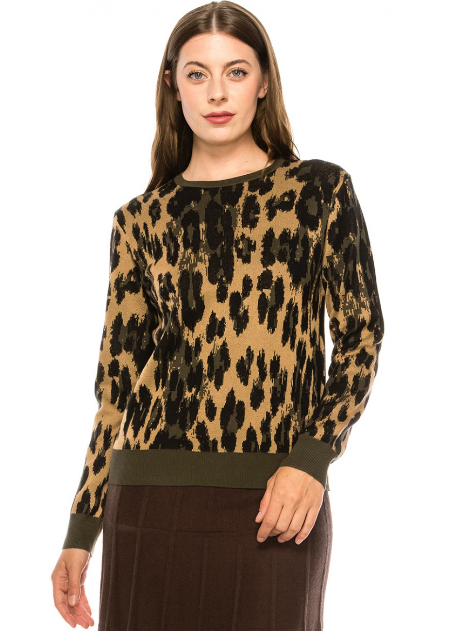 Cheetah Print Sweater