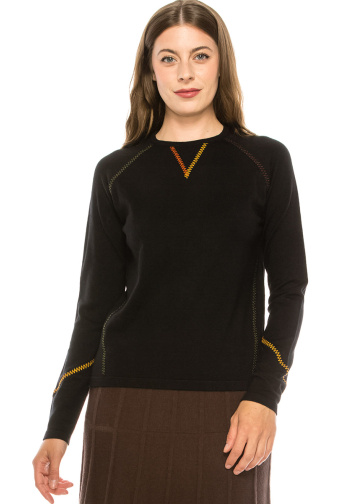 Rainbow Stitched Sweater