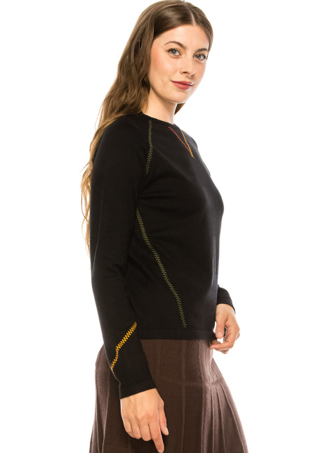 Rainbow Stitched Sweater