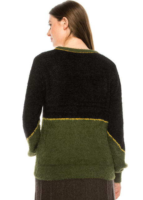 Green & Black Cardigan