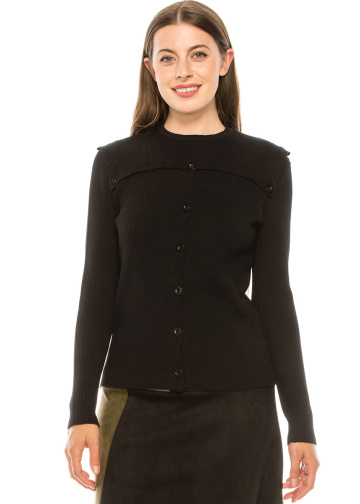 All Black Flap Sweater