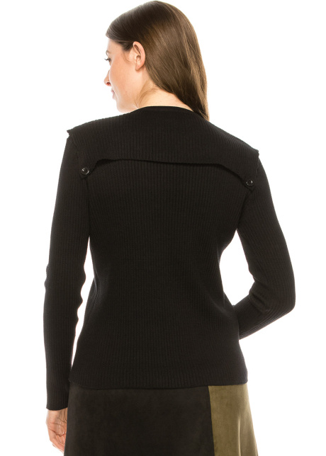 All Black Flap Sweater