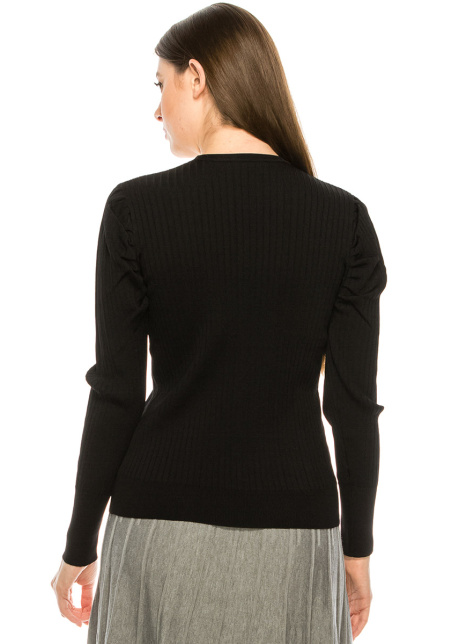 Black Ribbed Sweater
