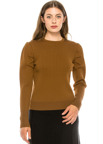 Camel Ribbed Sweater