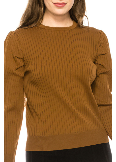 Camel Ribbed Sweater
