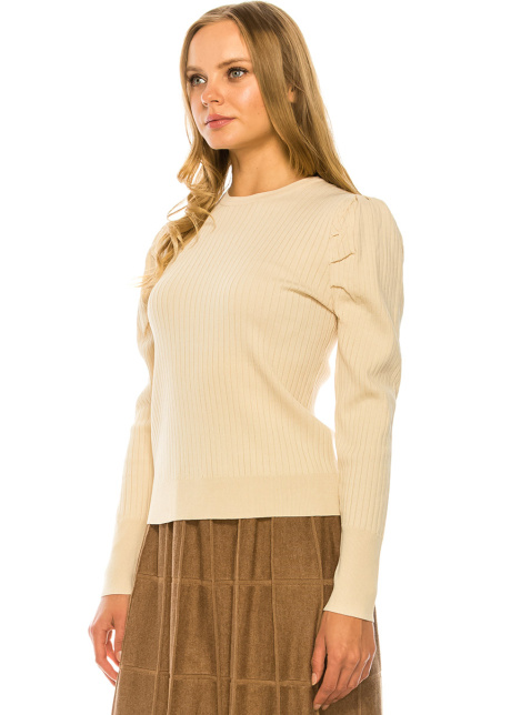 Off White Ribbed Sweater