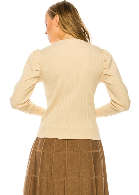 Off White Ribbed Sweater
