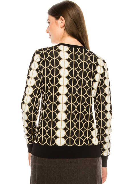 Metallic Circle Top
