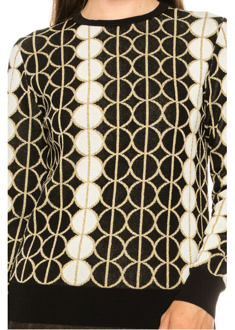 Metallic Circle Top
