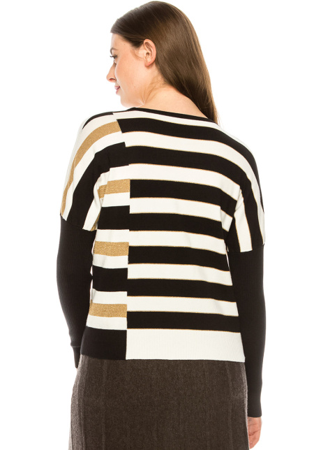 Drop Shoulder Striped Top