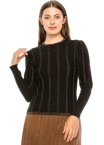 Metallic Striped Sweater
