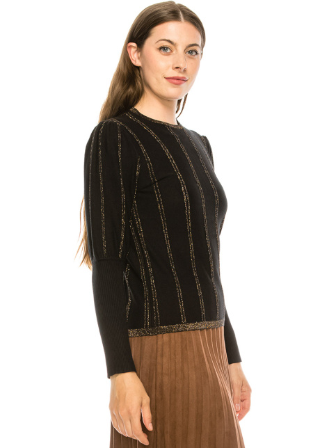 Metallic Striped Sweater