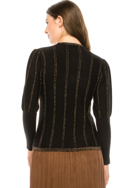 Metallic Striped Sweater