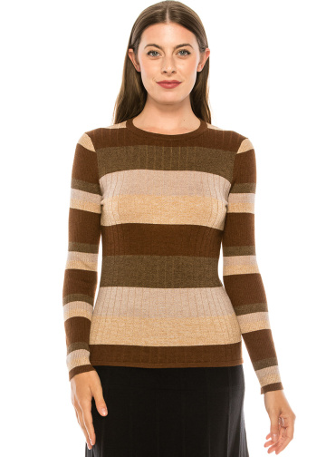 Neutral Striped Sweater