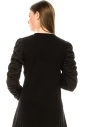 Crew neck sweater with draped lurex sleeves