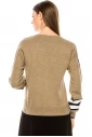 Color block crew neck sweater