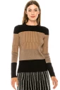 Crew neck striped sweater