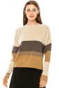 Basic crew neck sweater in camel