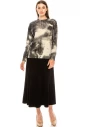 Printed sweater in black and white