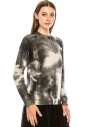 Printed sweater in black and white