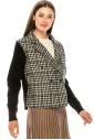 Double-breasted two-colored cardigan