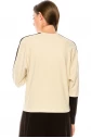 Color block long sleeve T-shirt with high cuffs (White)