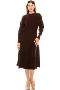 A-line midi skirt in brown
