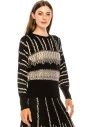 Black and pink lurex sweater