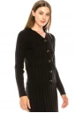 Cable knit cardigan in black