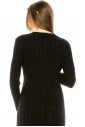 Cable knit cardigan in black