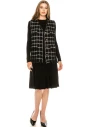 Buttoned checkered vest in black and white