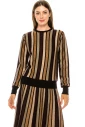 Shiny striped lurex skirt