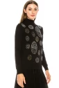 High neck sweater in black