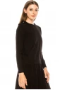 Epaulette basic sweater in black