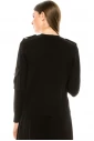 Epaulette basic sweater in black