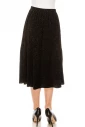 Sequin velvet midi skirt in black