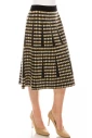 A-line knit skirt in taupe