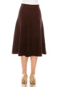 A-line midi skirt in brown
