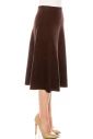 A-line midi skirt in brown