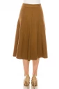 A-line midi skirt in camel
